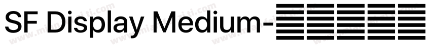 SF Display Medium字体转换